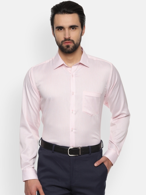 

Van Heusen Men Pink Regular Fit Striped Formal Shirt