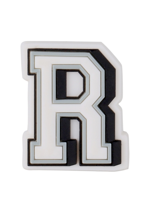 

Crocs Unisex White & Black Letter R Jibbitz Shoe Charm