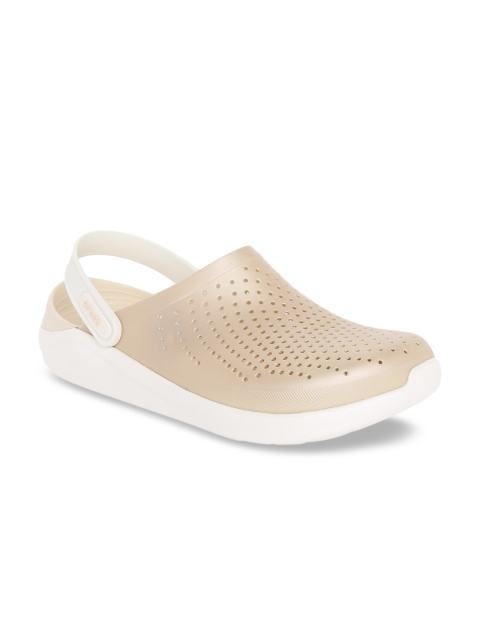

Crocs Women Metallic Gold-Toned LiteRide Clogs