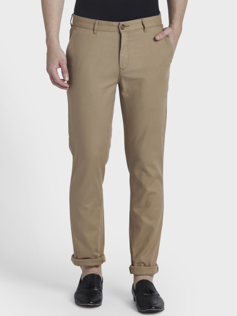 

ColorPlus Men Khaki Regular Fit Solid Regular Trousers