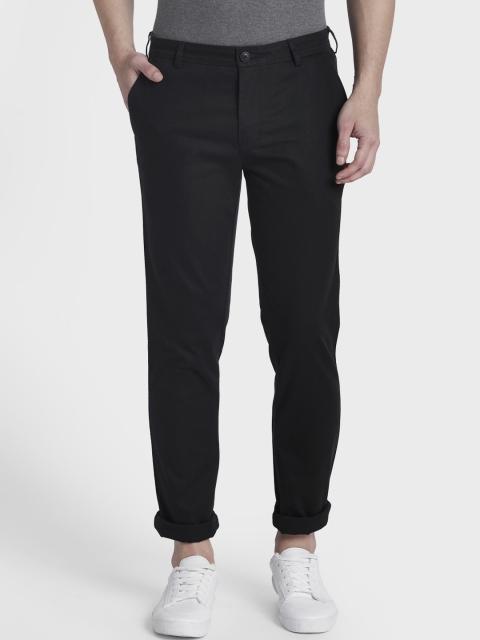

ColorPlus Men Black Regular Fit Solid Regular Trousers
