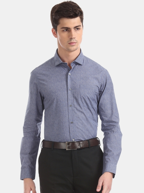 

Arrow Men Blue Slim Fit Printed Formal Shirt