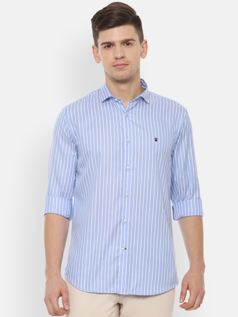 

Louis Philippe Sport Men Blue & White Slim Fit Striped Casual Shirt