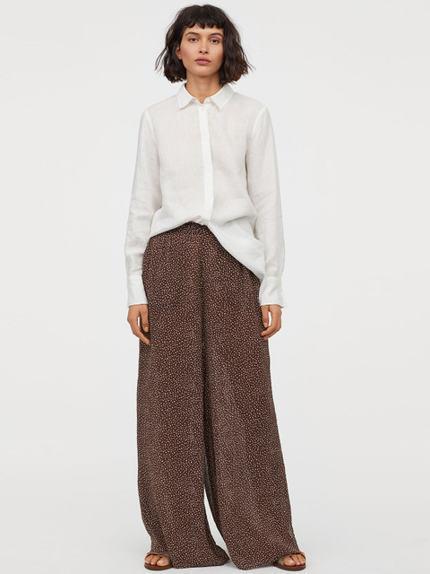 

H&M Women Brown Palazzo Trousers