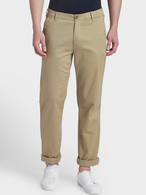 

ColorPlus Men Khaki Regular Fit Solid Regular Trousers