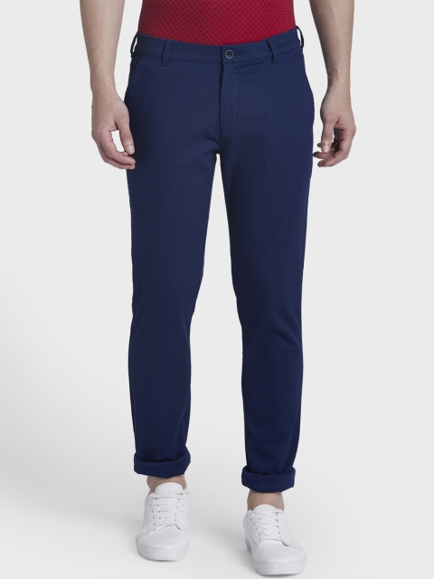 

ColorPlus Men Blue Regular Fit Solid Regular Trousers