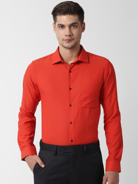 

Peter England Men Orange Slim Fit Solid Formal Shirt
