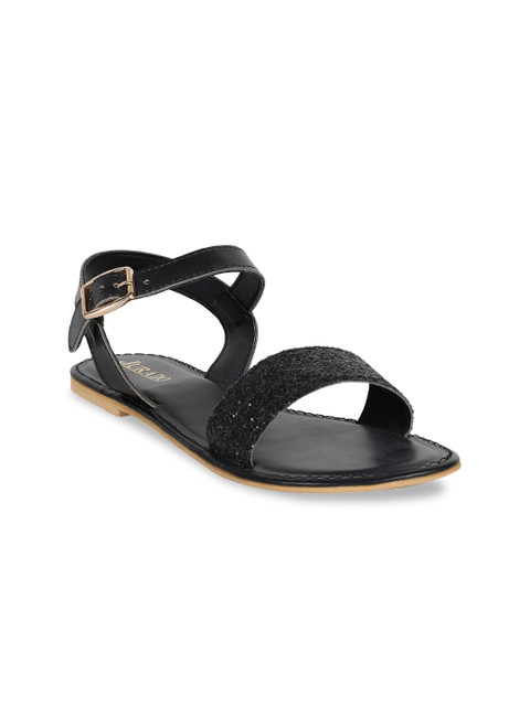 

Jurado Women Black Solid Open Toe Flats
