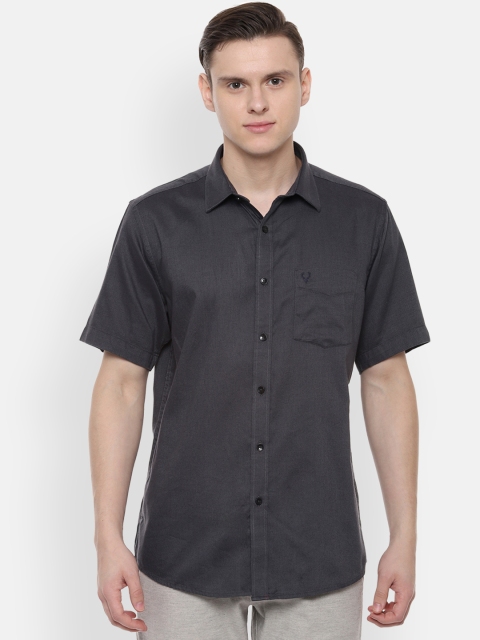 

Allen Solly Men Grey Slim Fit Self Design Casual Shirt