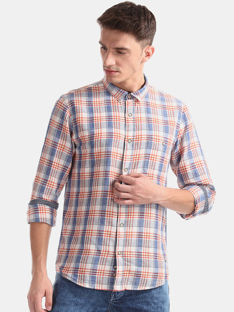 

Cherokee Men Multicoloured Regular Fit Checked Casual Shirt, Multi