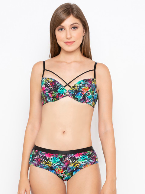 

Candyskin Women Multicolor Printed Lingerie Set CSXMTV-B01-P01-38D, Multi