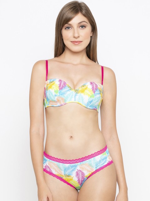 

Candyskin Women Multicolour Printed Lingerie Set CSXMTV-B03-P05-38D, White
