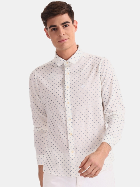 

Arrow Sport Men White Slim Fit Printed Casual Shirt