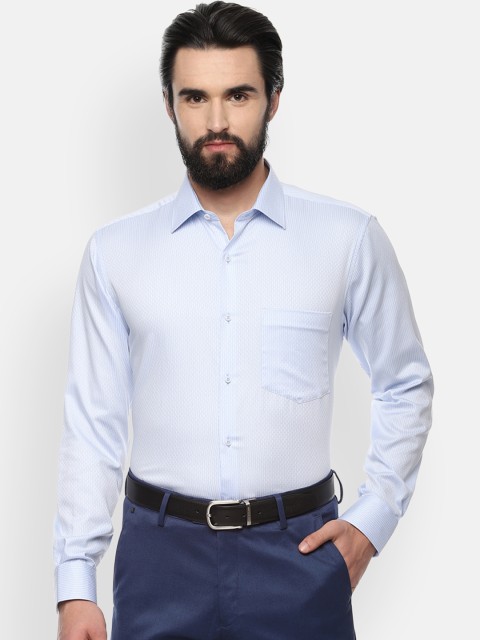 

Van Heusen Men Blue Regular Fit Striped Formal Shirt