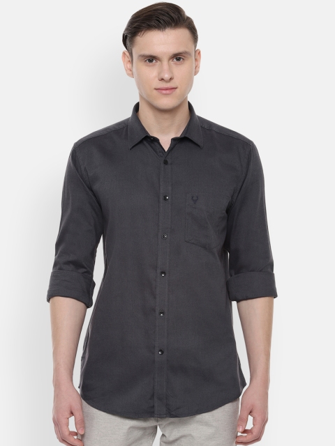 

Allen Solly Men Grey Slim Fit Self Design Casual Shirt