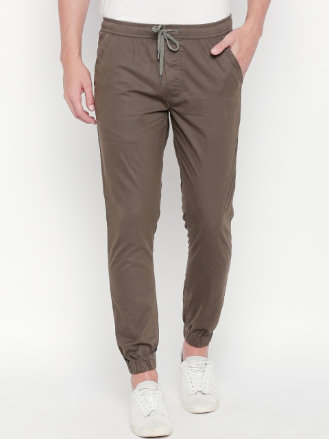 

Urban Ranger by pantaloons Men Brown Slim Fit Solid Joggers