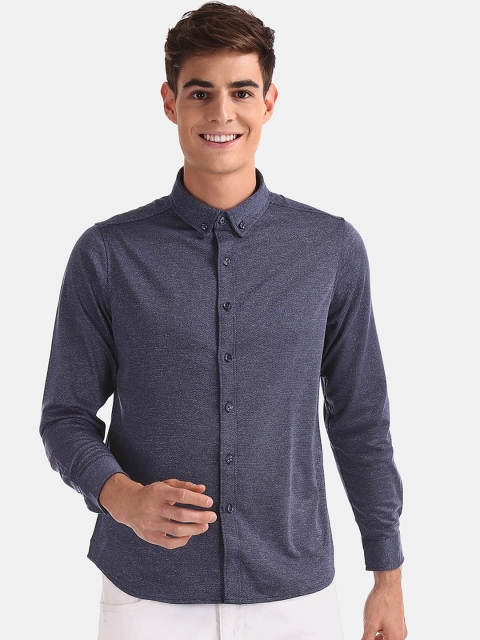 

Arrow Sport Men Blue Slim Fit Self Design Casual Shirt