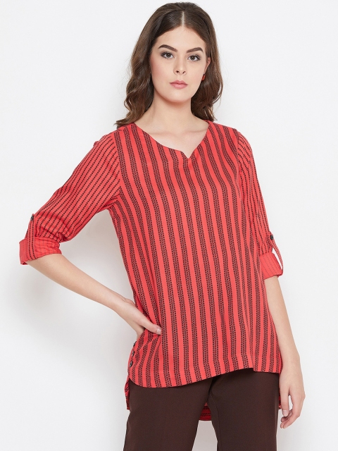 

Ruhaans Women Red Printed Top