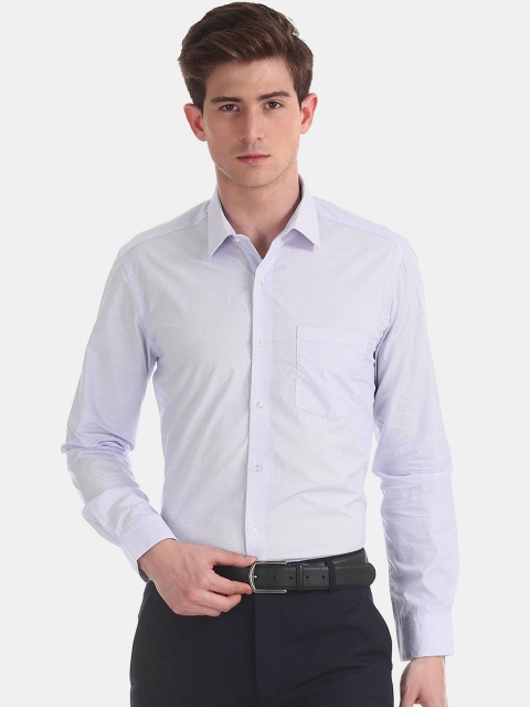 

Arrow Men Purple Slim Fit Printed Formal Shirt