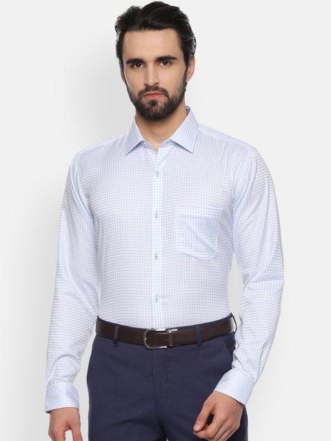 

Van Heusen Men Blue Regular Fit Checked Formal Shirt