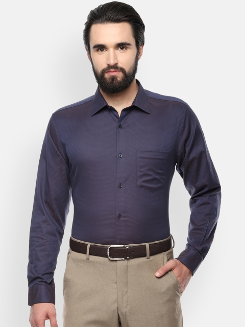 

Van Heusen Men Purple Regular Fit Self Design Formal Shirt