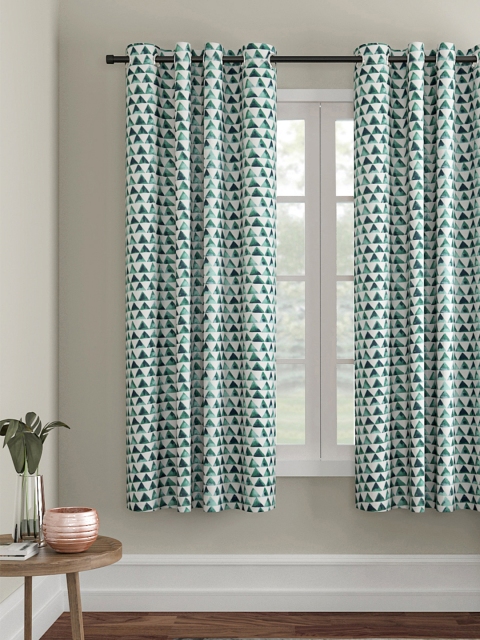

Soumya Green Printed Single Window Curtain