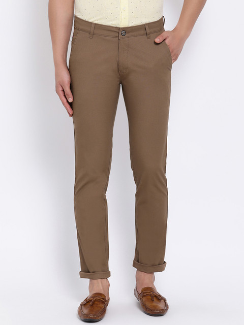 

Crimsoune Club Men Brown Slim Fit Solid Regular Trousers