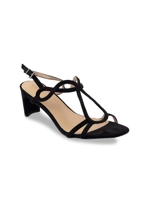 

URBANE Women Black Solid Suede Heels