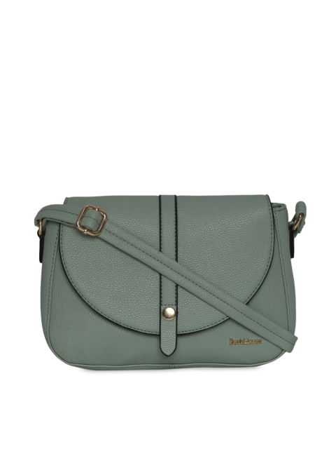 

David Jones Blue Solid Sling Bag