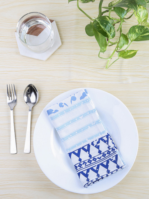 

House This Set of 2 Blue & White Printed Napkins