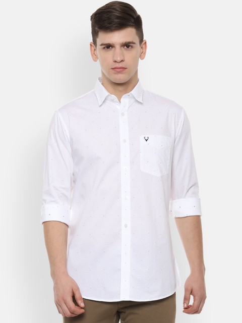 

Allen Solly Men White Slim Fit Printed Casual Shirt