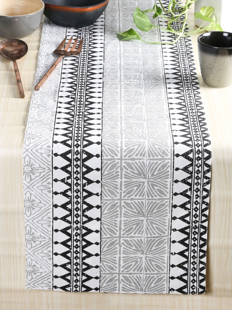 

House This Black & Grey Printed Table Runner
