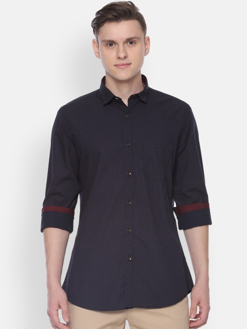 

Van Heusen Sport Men Navy Blue Slim Fit Printed Casual Shirt