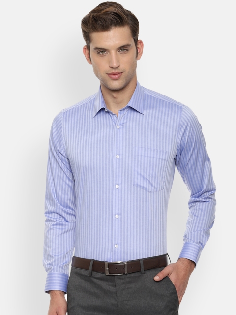 

Van Heusen Men Blue Slim Fit Striped Formal Shirt