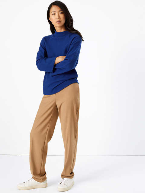 

Marks & Spencer Women Blue Solid Top