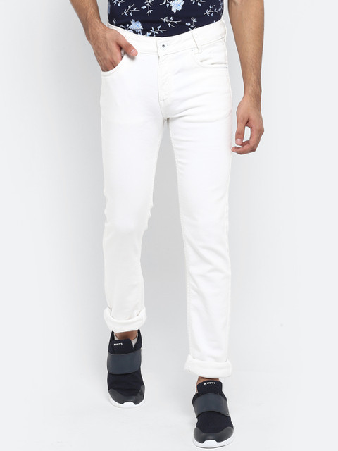 

Mufti Men White Slim Fit Mid-Rise Clean Look Stretchable Jeans
