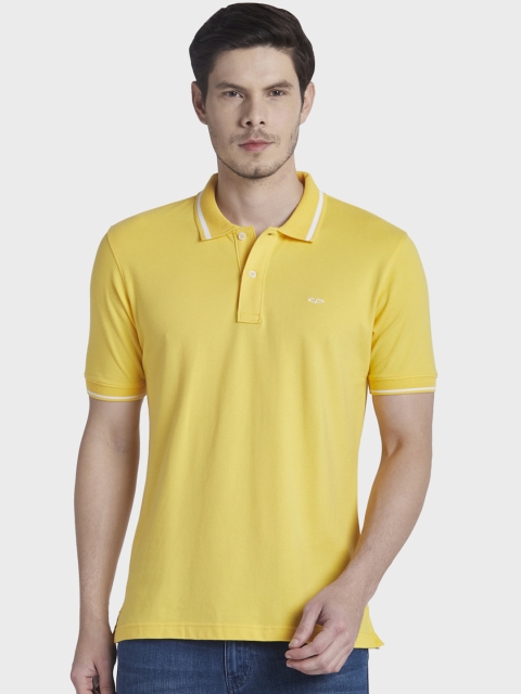 

ColorPlus Men Yellow Solid Polo Collar T-shirt