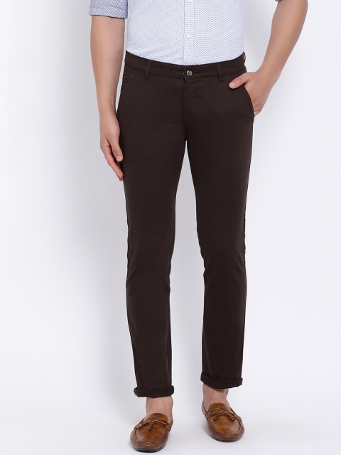 

Crimsoune Club Men Brown Slim Fit Solid Regular Trousers