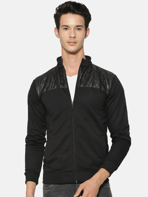 

Campus Sutra Men Black Solid Jacket