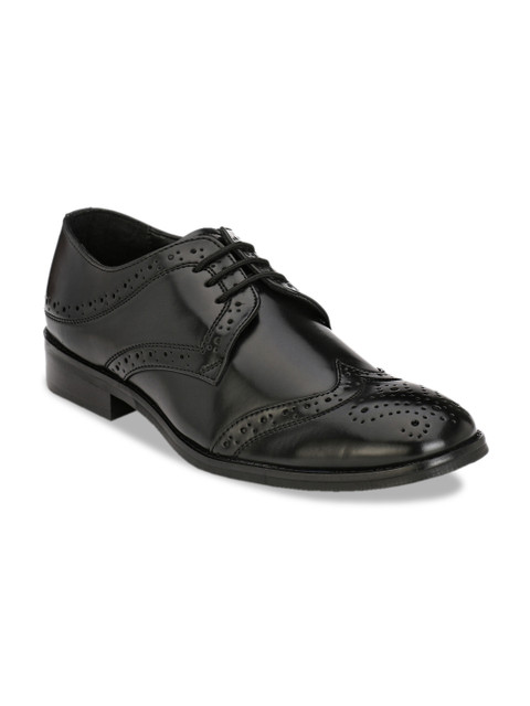 

Hi RELs Men Black Solid Formal Brogues