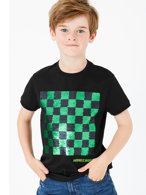 

Marks & Spencer Boys Black Printed Round Neck T-shirt
