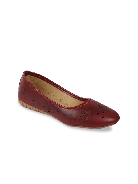 

WOMENS BERRY Women Maroon Solid Ballerinas
