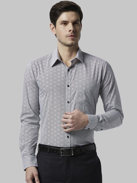 

Park Avenue Men White Slim Fit Printed Formal Shirt