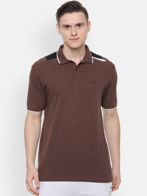

Allen Solly Sport Men Brown Solid Polo Collar T-shirt