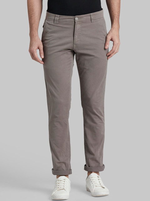 

Parx Men Beige Tapered Fit Solid Chinos