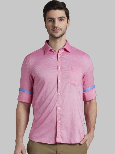 

Parx Men Red Slim Fit Solid Casual Shirt