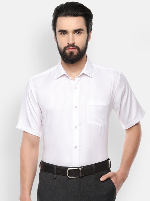 

Van Heusen Men White Regular Fit Striped Formal Shirt