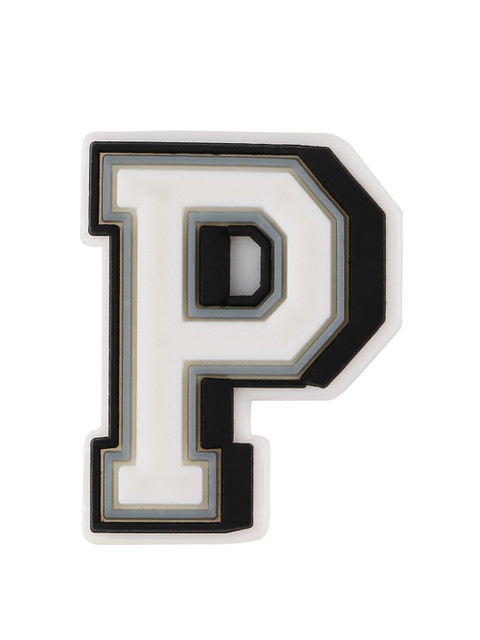 

Crocs Unisex White & Black Letter P Jibbitz Shoe Charm