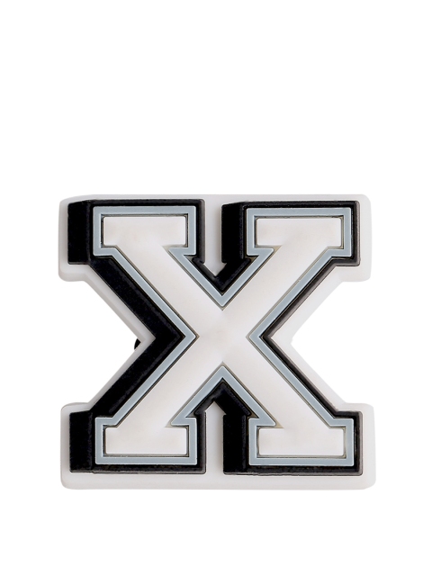 

Crocs Unisex White & Black Letter X Jibbitz Shoe Charm