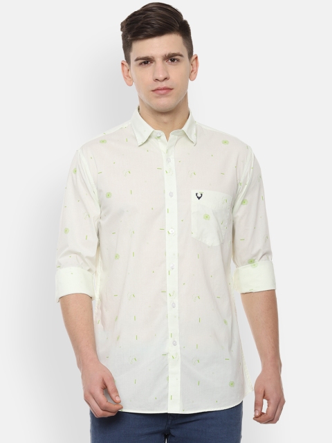 

Allen Solly Men Green Slim Fit Printed Casual Shirt